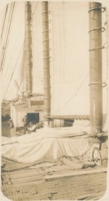 On board a sailing ship, Hawaii. C1910