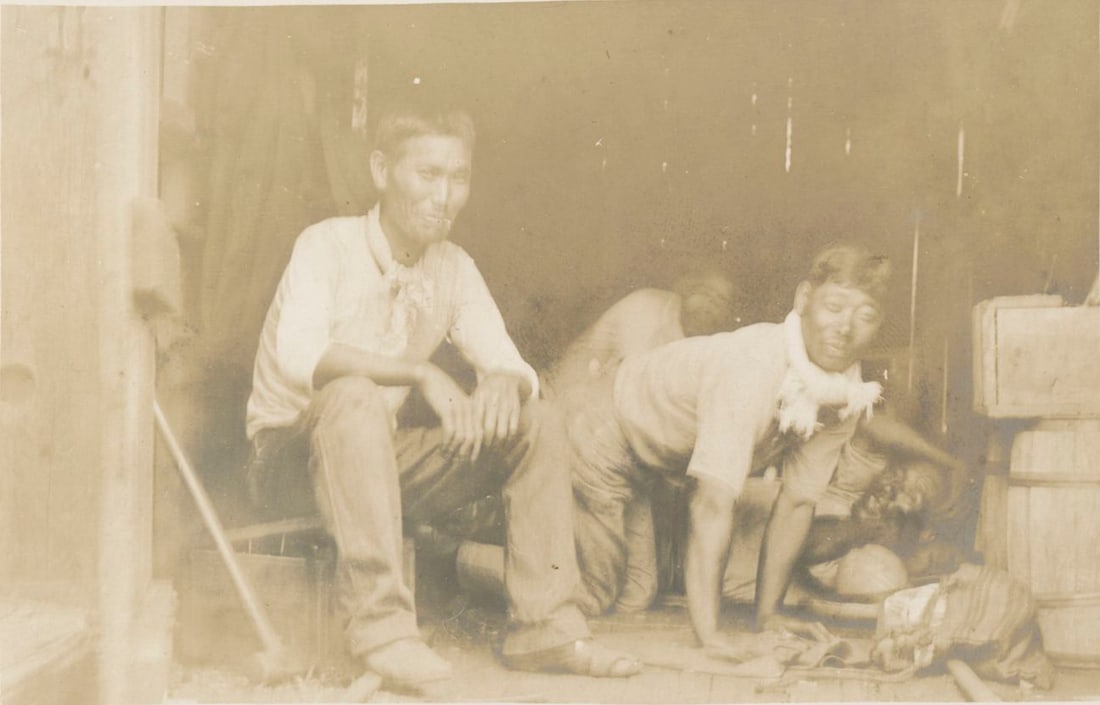 Plantation workers quarters. Hawaill. C1910: Plantation workers quarters. Hawaill. C1910. 2.75 x 4.25 in.
