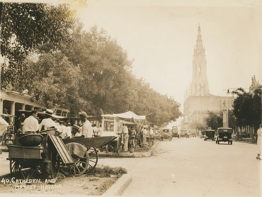 Market in Havana, Cuba. C1920: Market in Havana, Cuba. C1920. 4.5 x 6 in.