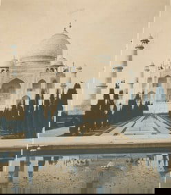 Album sheet with 3 Views of India. c1920