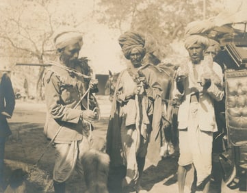 Album sheet with 10 Views of India. c1920