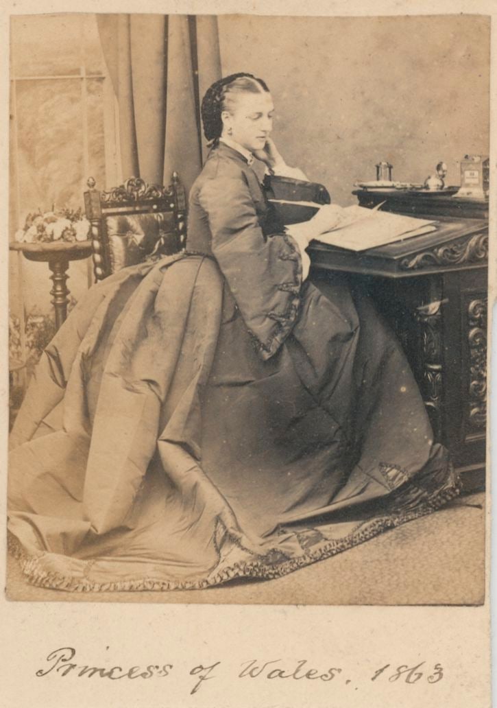 Alexandra, Princess of Wales. C1863: Alexandra, Princess of Wales. C1863. Fair - Good contrast and tonality. Photographer unidentified. 2.875 x 2.25 in.
