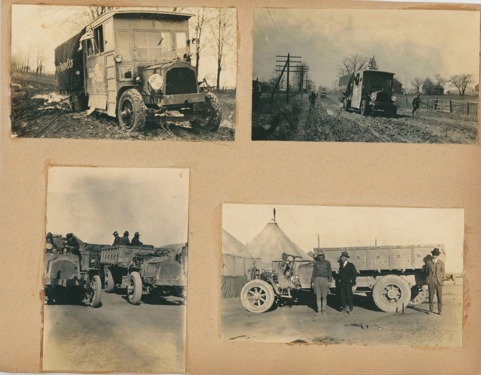 Album sheet Firestone Tire Cross Country Trial. C1920 (1 of 1)