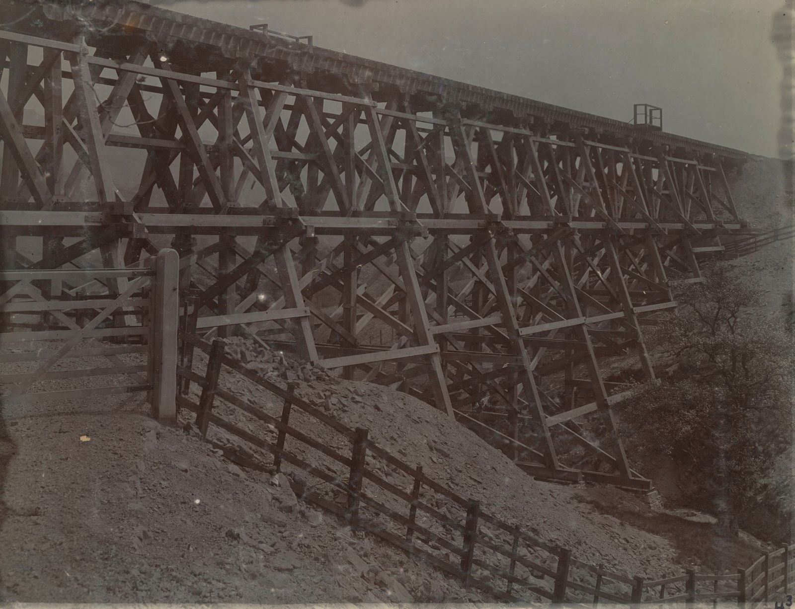 Construction of a Tressle Railway Bridge, c1903 (1 of 1)
