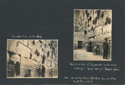 Wailing Wall, Jerusalem. Album sheet. c1928