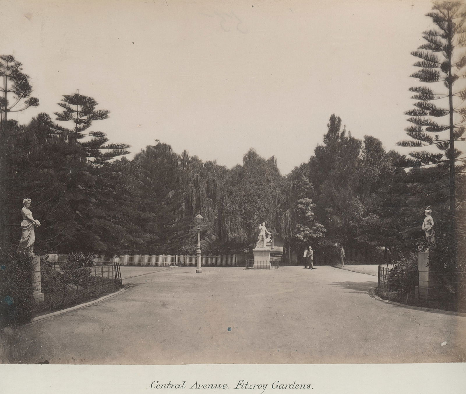 Fitzroy Gardens, Melbourne, Australia. C1890. Album sheet.: Fitzroy Gardens, Melbourne, Australia. C1890. Album sheet. 4 Photographs approx. 6 x 8 in. Album sheet: 14.75 x 11 in.