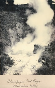 Champayne Pool Geyser. Wairakei Valley. NZ. c1931