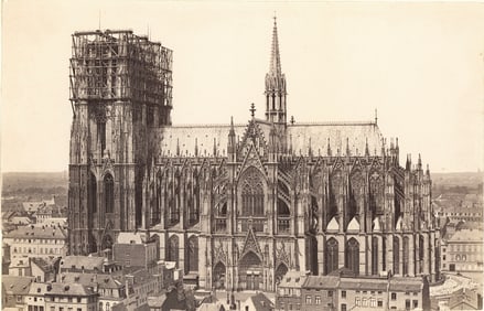 Construction of Cologne Cathedral. 1877