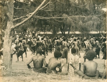 Native Dancing, Port Moresby, New Guniea. c1925