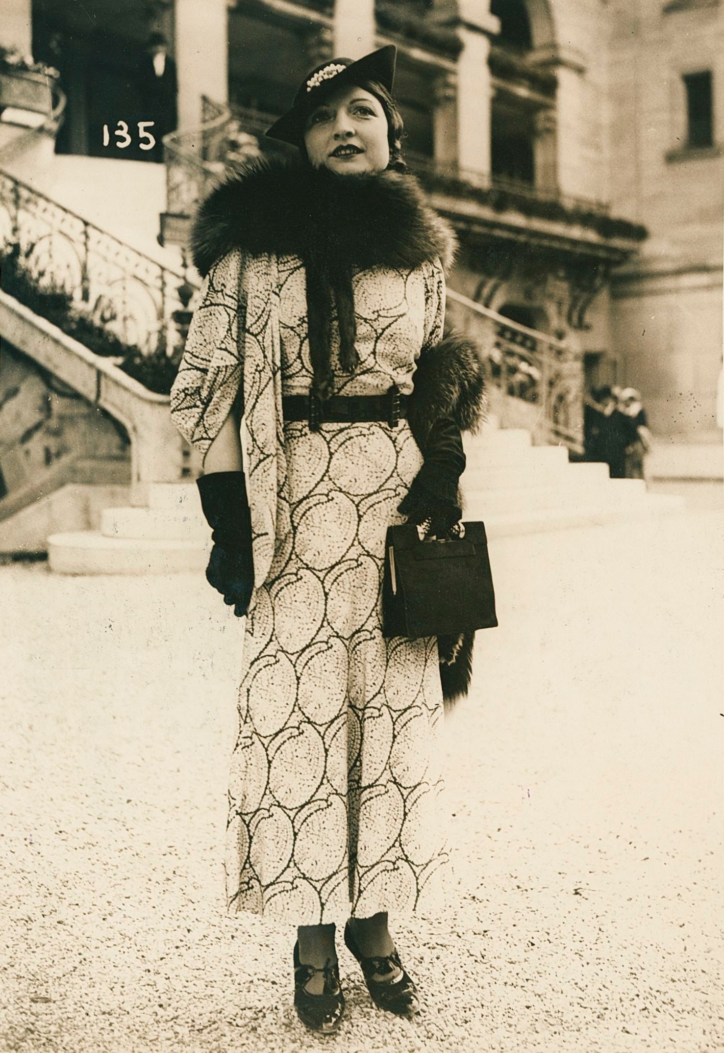 Paris Fashion Photograph. C1936: Paris Fashion Photograph. C1936. Photographer: M. Rol, Paris. Distributed by Publishers' Photo Service, N.Y. Very good contrast and tonality. 7 x 4.75 in.