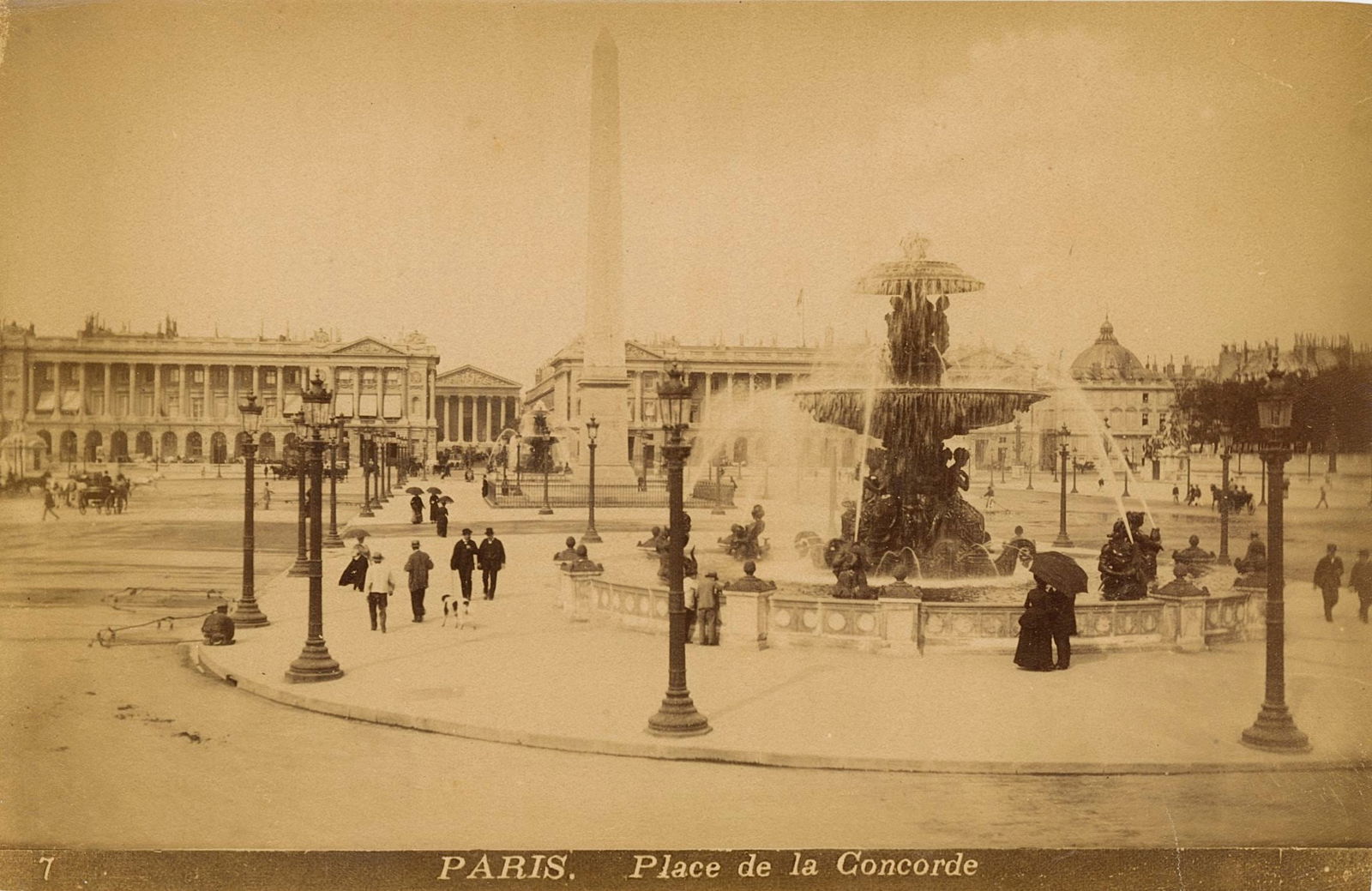 Paris, Place de la Concorde. c1890: Paris, Place de la Concorde. C1890. Good contrast and tonality. Photographer: X Photo. 4.375 x 7.25 in