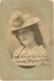 Jeanette Dupre Watson signed cabinet card. 1903