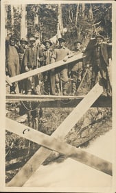 ALASKA. 2 Photographs Svendsen Rigging and Construction Gang. c1918
