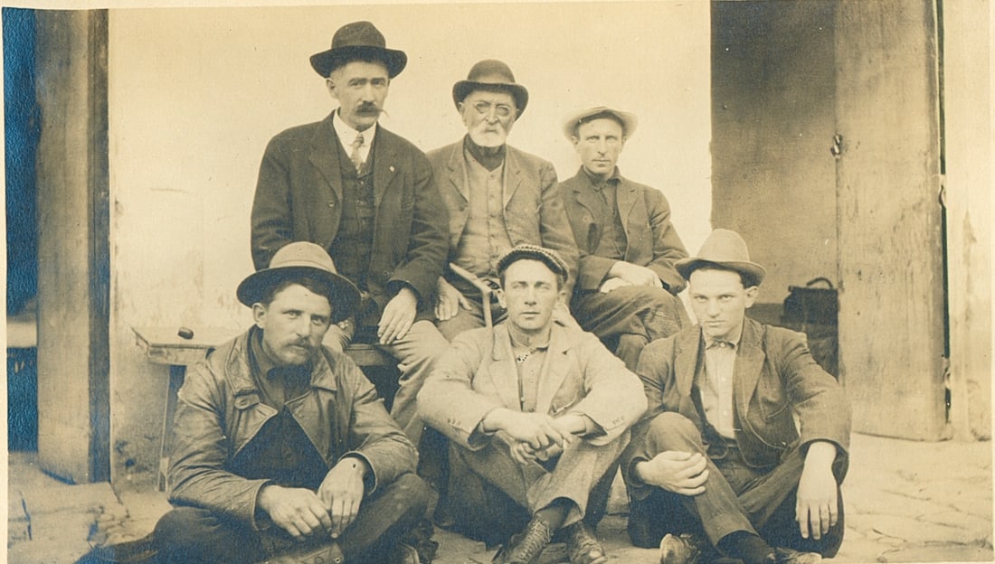 CHILE. 6 Photographs of Svendsen Rigging and Construction Gang. C1918: 6 Photographs of Svendsen Rigging and Construction Gang. C1918. Chile. Good contrast and tonality. 3 x 5.25 in. av each.