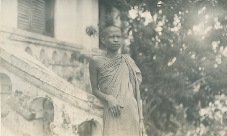 Bhuddist Monk, Bangkok, Siam. C1920.
