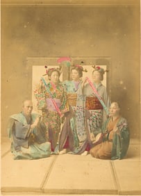 JAPAN. Dancers and Musicians. c1890