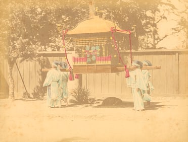 JAPAN. Shinto Priests carry their Mikoshi. c1875