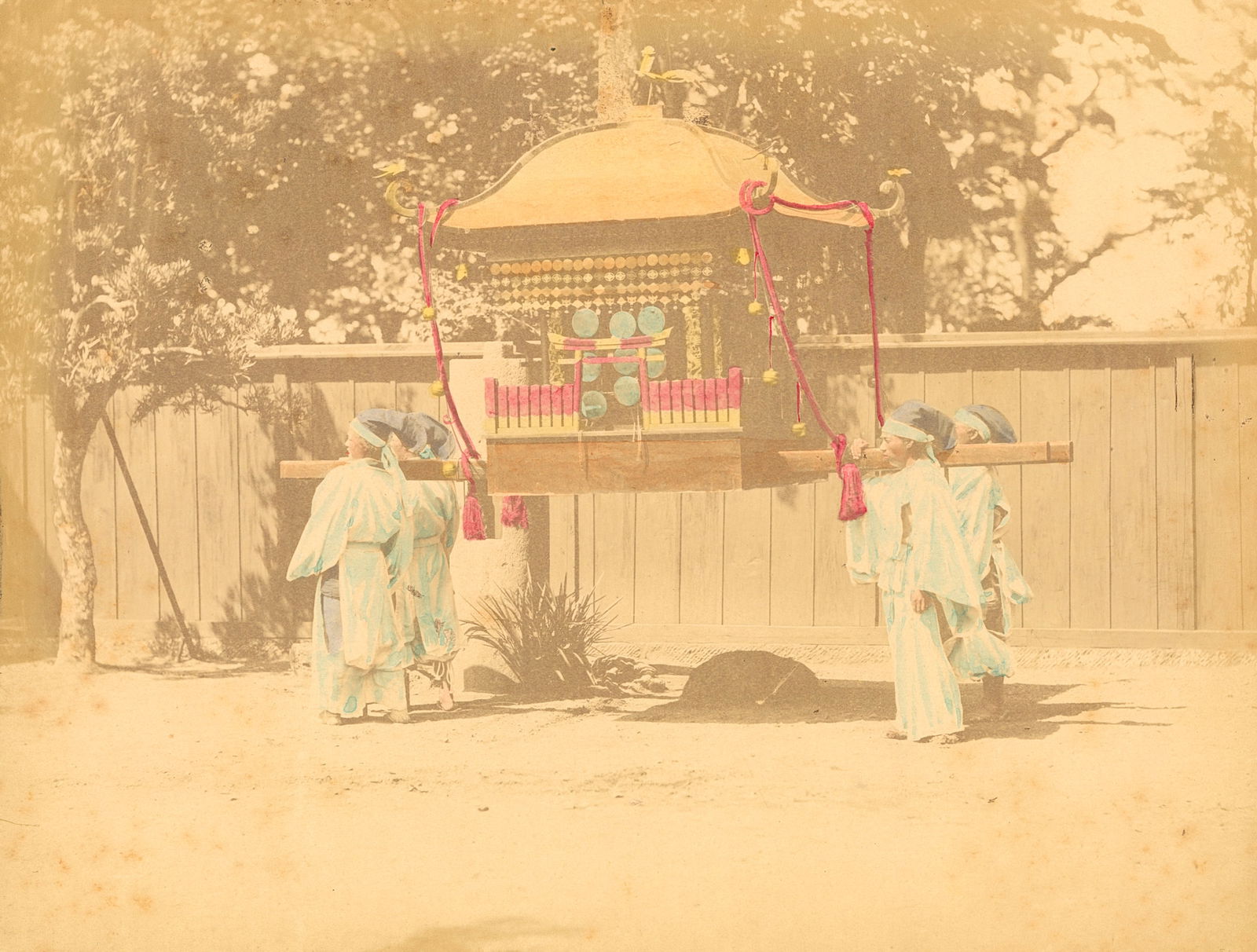 JAPAN. Shinto Priests carry their Mikoshi. c1875: Shinto Priests carry their Mikoshi. C1875. 7.125 x 9.25 in.