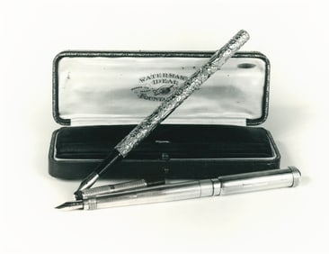 A photograph of a Gold Filigree Waterman Pen