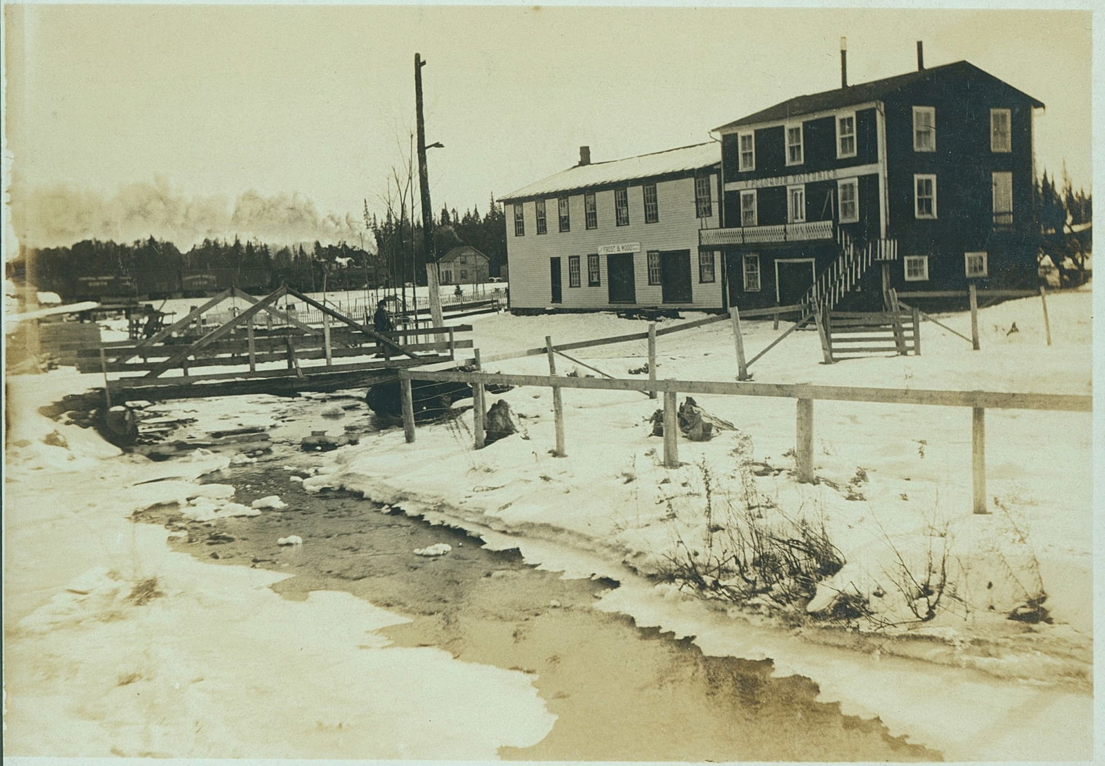 A House in Quebec. c1900: A House in Quebec. C1900. 4.75 x 6.75 in on a 6.875 x 9 in mount.