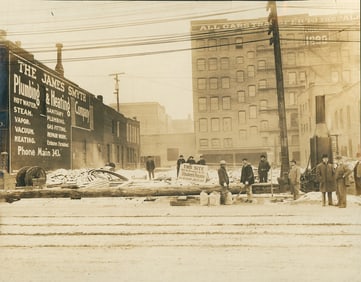Site of the Shubert Theatre, Chicago. c1909