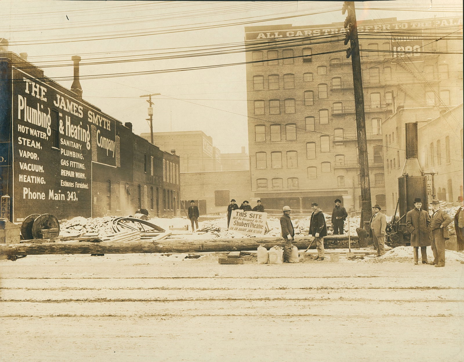 Site of the Shubert Theatre, Chicago. c1909 (1 of 2)
