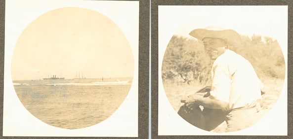 Two Round Photographs of Hawaii. c1910