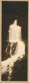 Two Photographs of Maui Waterfalls. c1910