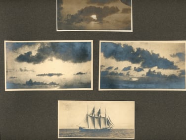 Album sheet of Clouds and Sailing, Hawaii. c1910