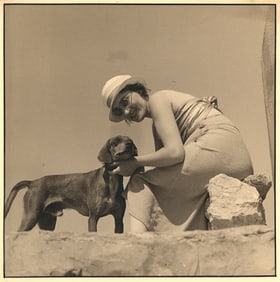 4 Photographs of Dogs and a Cat. C1938