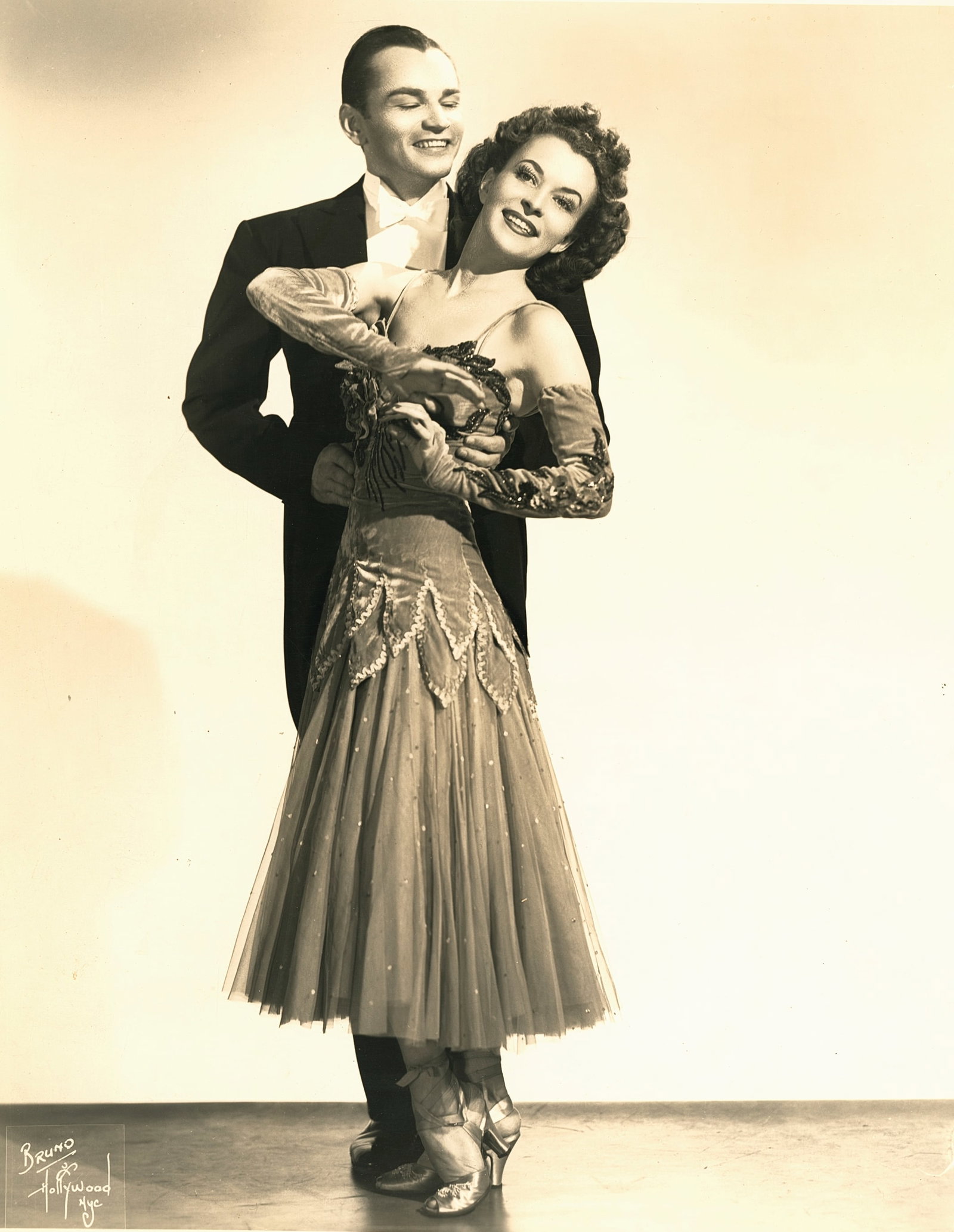 Kim and Cathy Gaines. C1940 by Bruno of Hollywood (1 of 1)