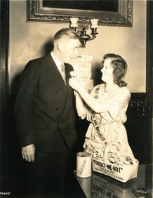Lucille Anderson with Governor Olson of Minnesota. c1932