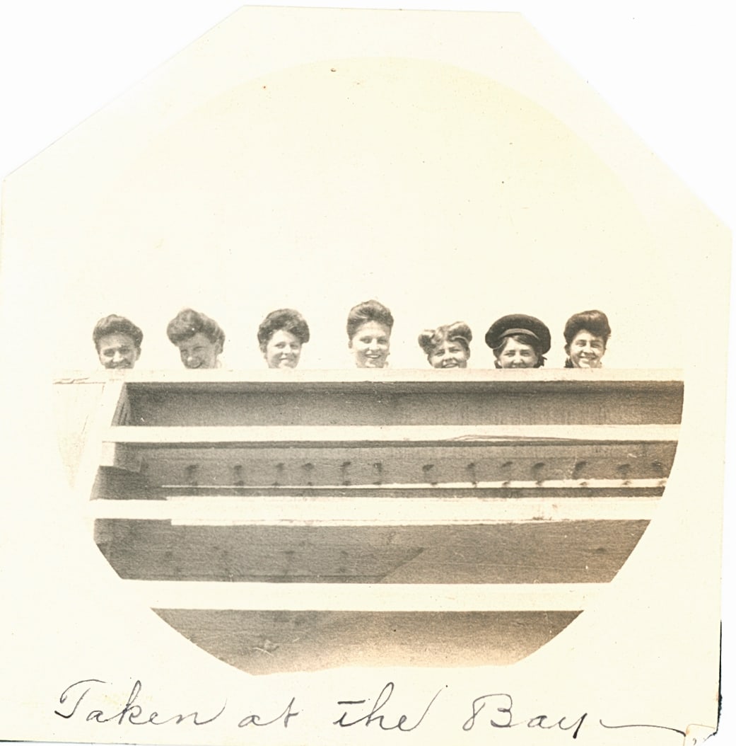 Early Kodak image of 7 Ladies Heads. c1911: Early Kodak image of 7 Ladies Heads. C1911. 3 in diameter.