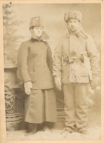 Couple Dressed for Winter. c1900