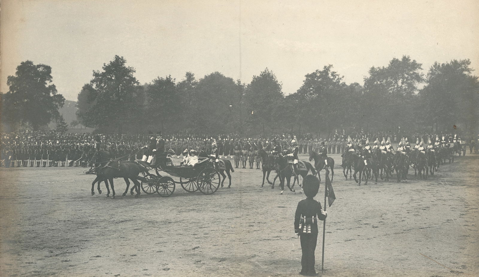King Edward VII presenting medals. C1905 - 2