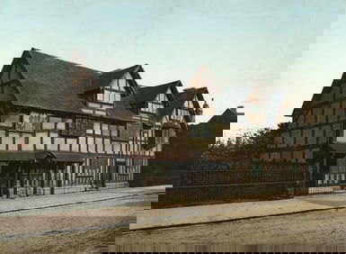 Photochrome - Shakespeare's House, Stratford-on-Avon. c1900