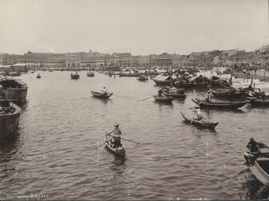 Photochrome - Elgin Bridge, Singapore. c1900