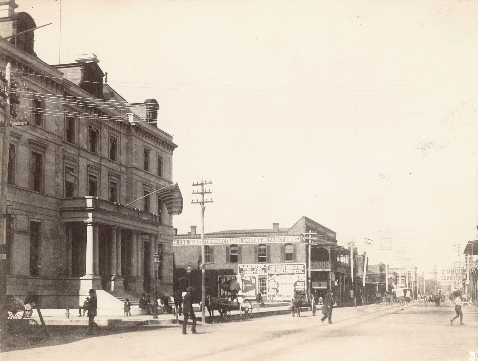Street Scene Pana, Illinois. c1910: Street Scene Pana, Illinois. C1910. 6.875 x 8 in.
