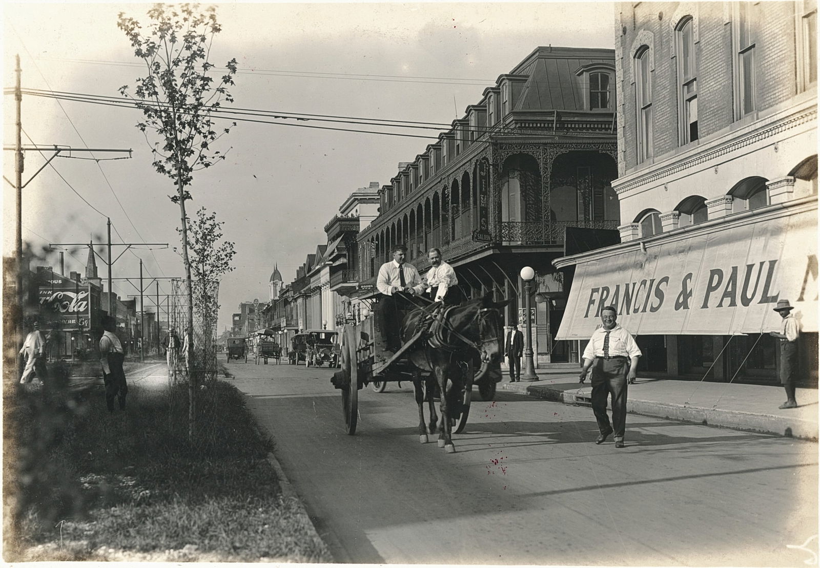 Street Scene in New Orleans. c1915: Street Scene in New Orleans. C1915. 4.25 x 6.25 in.
