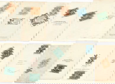 10 Civil War Cartes de visite with Tax Revenue Stamps, c1865