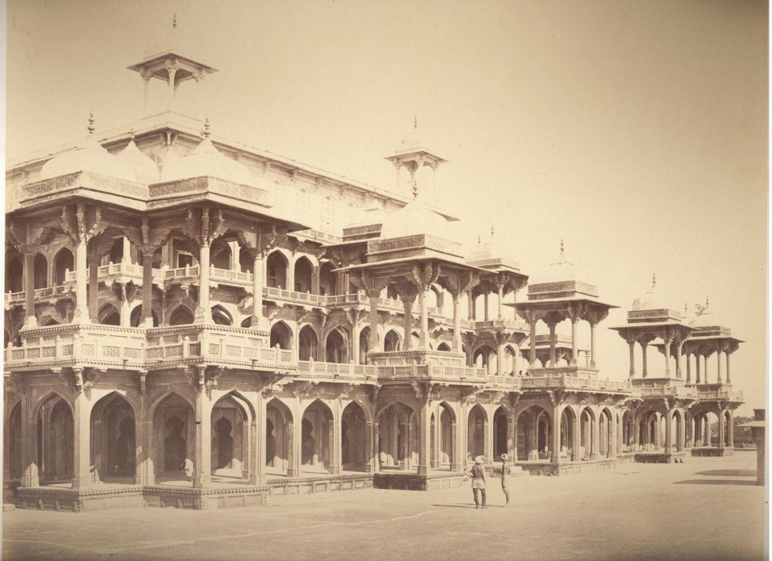 Secundra; The Mausoleum of Akbar. c1865: Secundra; The Mausoleum of Akbar. c1865. Condition: Good contrast & tonality. Photographer: Samuel Bourne #1251. Size: 9.25 x 11.25 inches