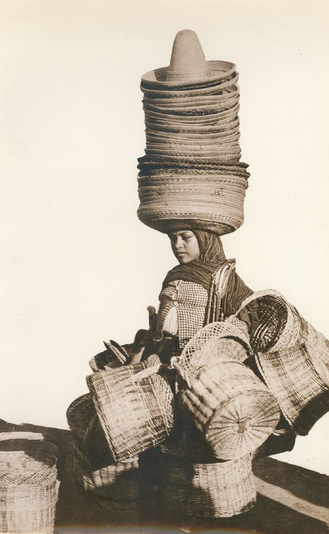 Hat & Basket Seller, Mexico. C1925 (1 of 1)