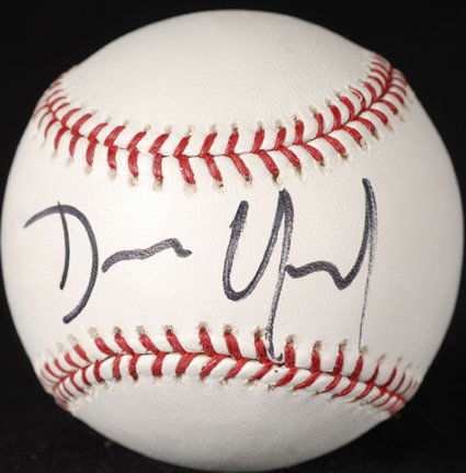 Dennis Quaid Signed OML Baseball GAI COA: Official Major League (Selig) baseball boldly signed across the sweet spot in black felt tip marker, "Dennis Quaid." In fine condition. COA from Global Authentication.