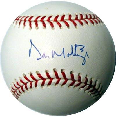 Don Mattingly Signed OML Baseball PSA/DNA: Official Major League (Selig) baseball signed across the sweetspot in blue ballpoint pen. In excellent condition. COA from PSA/DNA.