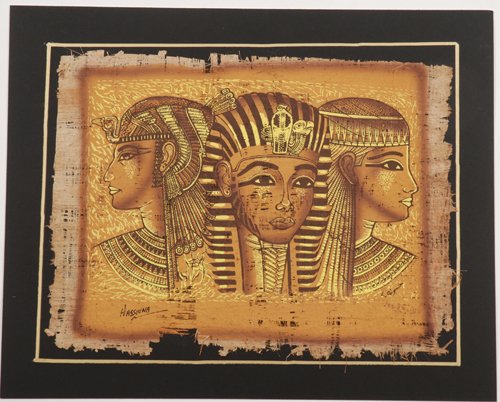 Hassouna Hand Drawn Egyptian Papyrus Artwork (D)
