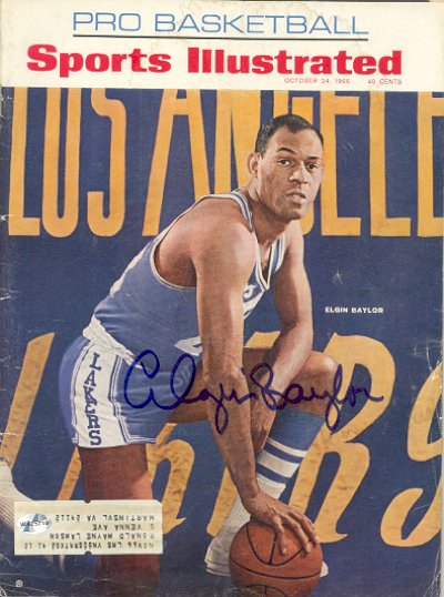 Elgin Baylor Signed Oct. 1966 Sports Illustrated