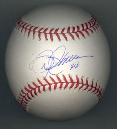 Mike Cameron Signed OML Baseball GAI COA: Rawlings official Major League baseball (Selig) signed across the sweet spot in blue ballpoint pen. In fine condition. COA from Global Authentication. ***IMPORTANT REMINDERS: 1.) To ensure authenticit