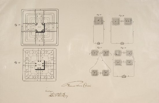 Thomas Edison Signed Lightbulb Patent PSA GAI COA - 2