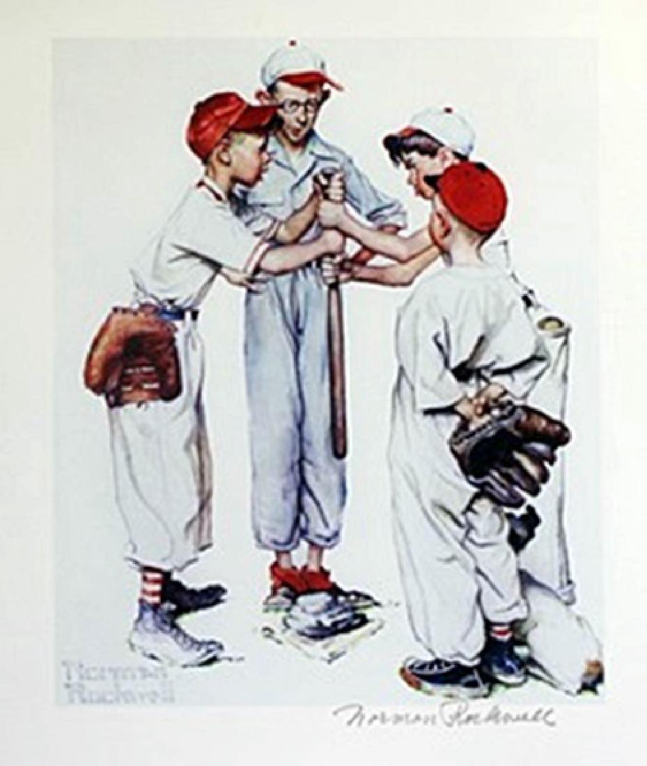 Lithograph - Norman Rockwell: Lithograph After Norman Rockwell; double bears the signature, size approx. 14 x 11 in. Norman Percevel Rockwell AKA: Norman Rockwell (02/03/1978 - 11/08/1978) Was born in Brooklyn, New York. Occupatio