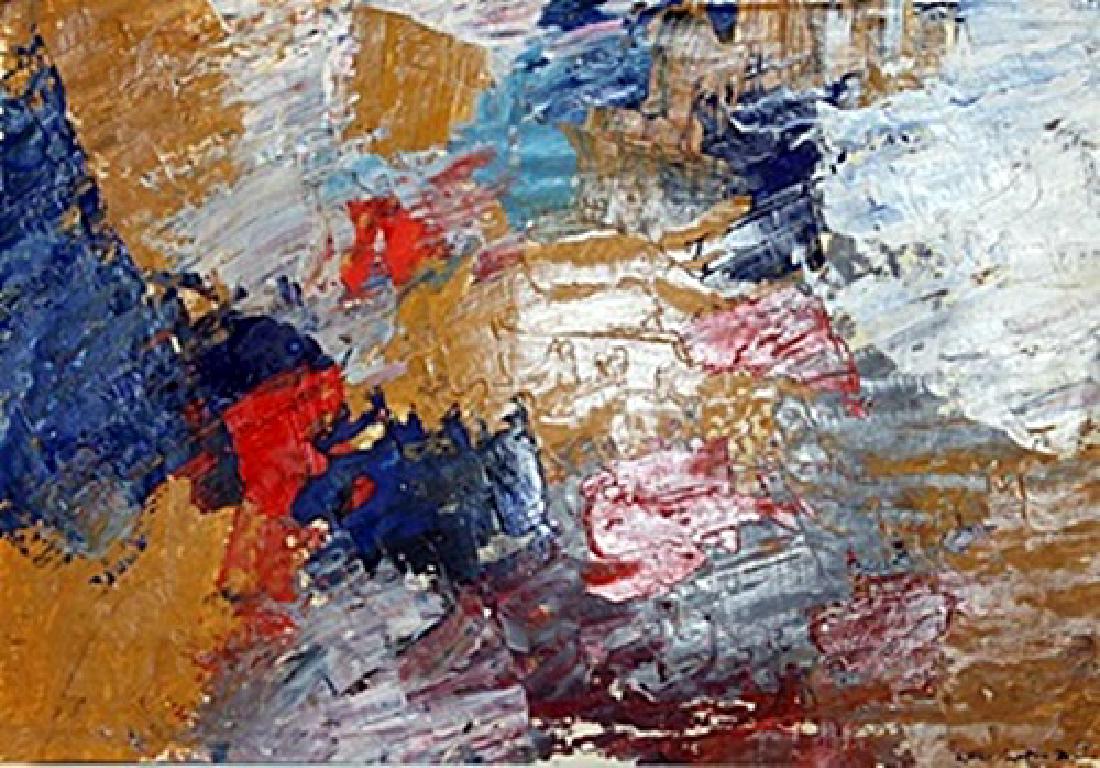 Hans Hofmann - Oil On Paper: Oil on paper by Hans Hofmann, approx. 20x14 in. Hans Hofmann was a German-born American abstract expressionist painter.